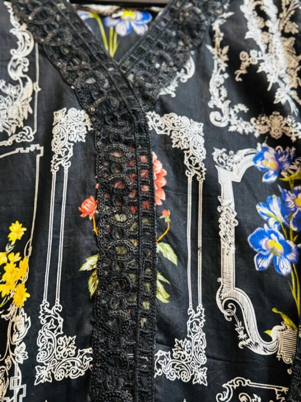 Black Beauty By Red Tag 3 Pcs Luxury Lawn Ready To Wear With Farsi Shalwar 2025 - Image 3