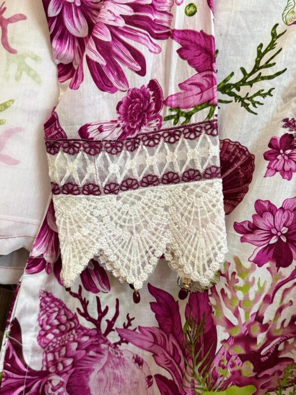 Pinkish By Red Tag 3 Pcs Luxury Lawn Ready To Wear With Farsi Shalwar 2025 - Image 2